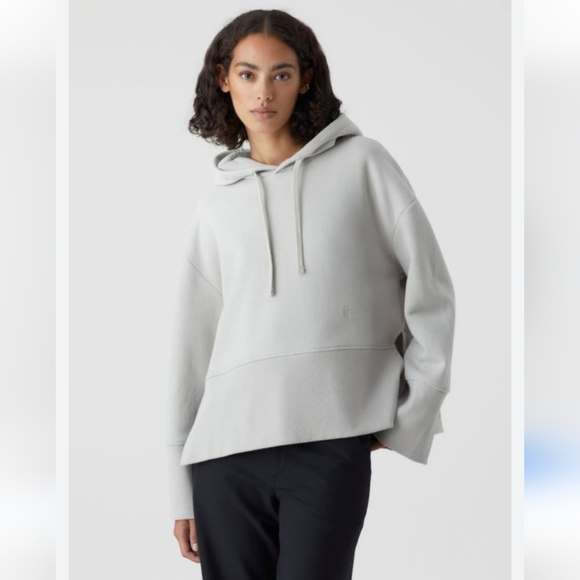 Closed Hooded French Terry Boxy Cropped Oversized Sweat Shirt size M - Picture 1 of 7